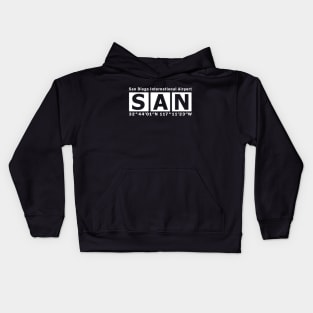 SAN Airport, San Diego International Airport Kids Hoodie